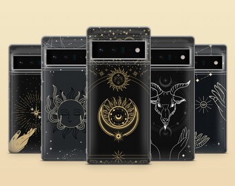 Witchy Goth Phone Case Tarot Cover for Google Pixel 10A, 10Pro XL, 9Pro, 9A, 8A, 7A Samsung S26, S25FE, S23, A57, A17 iPhone 17e, 16Pro, 15