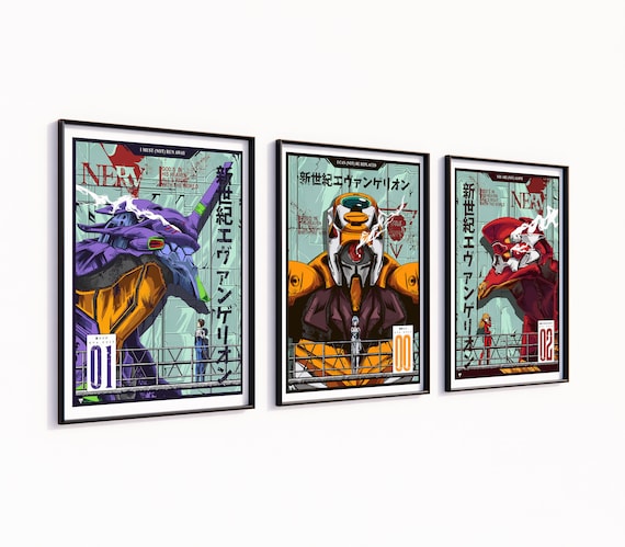 Neon Genesis Evangelion 3 Set Canvas / Art Print / Framed Wall Art