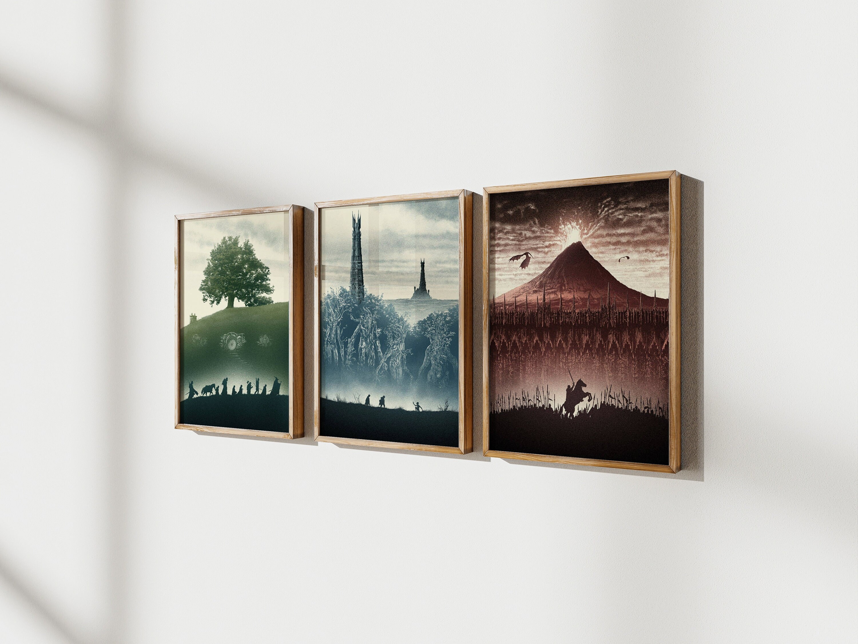 Lord of the Rings Poster 3 Set Framed Art / Canvas / Art Prints Trilogy ...