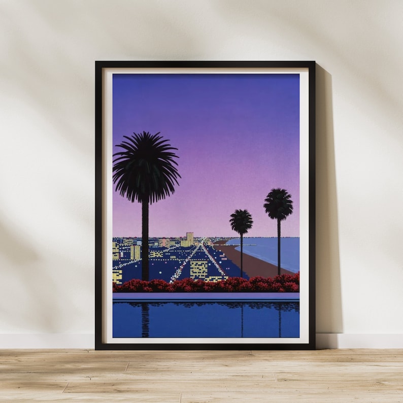 Hiroshi Nagai Framed Vintage Set of 3 Wall Art, Japanese Retro Poster, Wall Art Prints, Wall Decor Art Gift, Framed / Unframed image 3