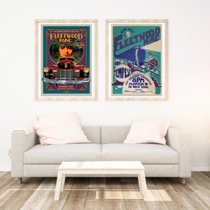 Fleetwood Mac Vintage Poster - Leinwanddruck 30x45cm Für Coole Wohnraumdekoration