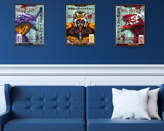 Neon Genesis Evangelion 3 Set Canvas / Art Print / Framed Wall Art