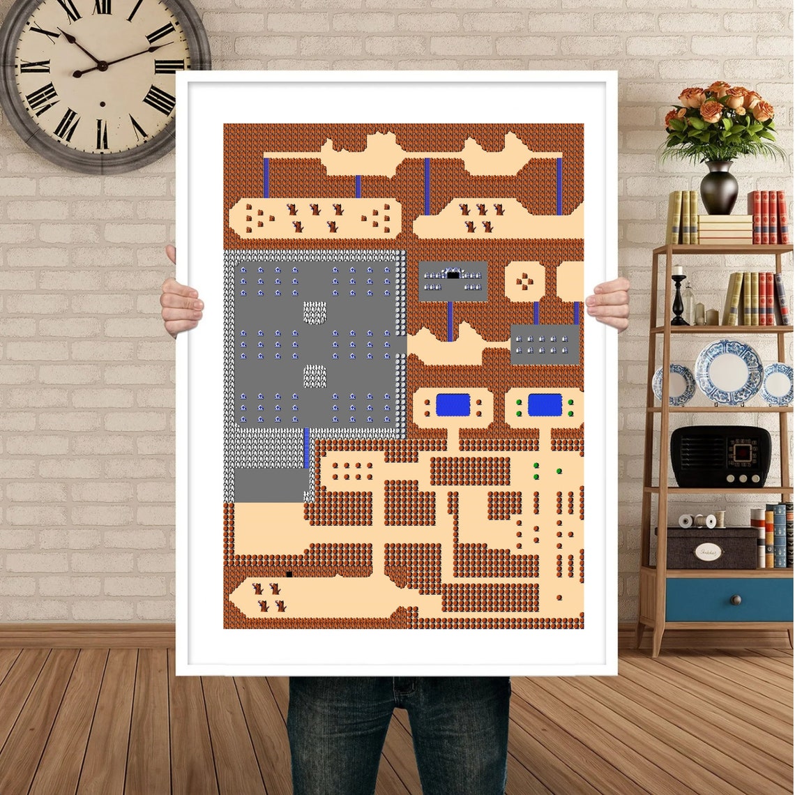 Zelda Map Poster Print 4 Piece Wall Art Legend of Zelda - Etsy