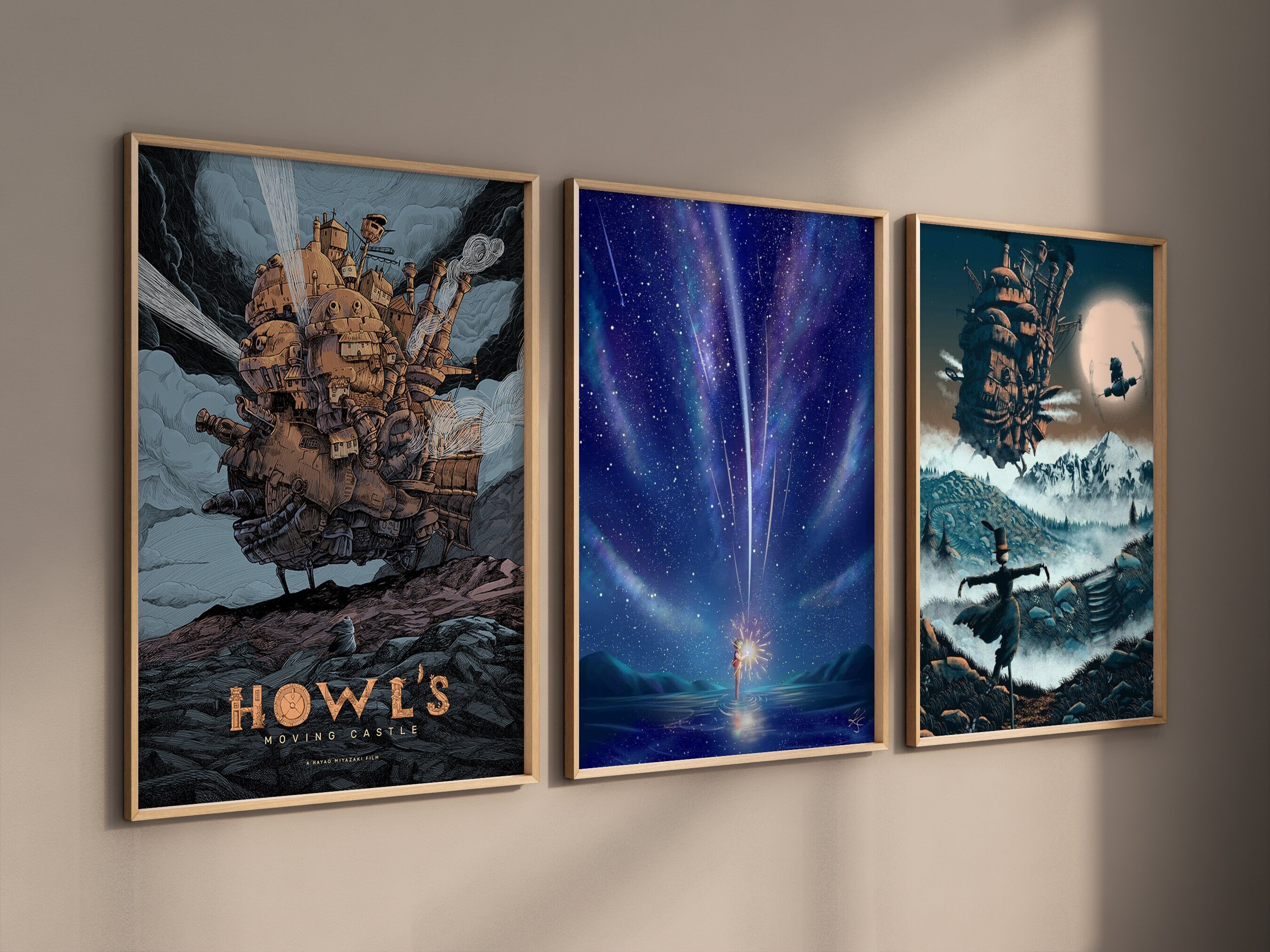  Inspirational Wall Art Co. - Howl's Moving Castle Poster Studio  Ghibli Art Print - Anime Movie Posters for Fans