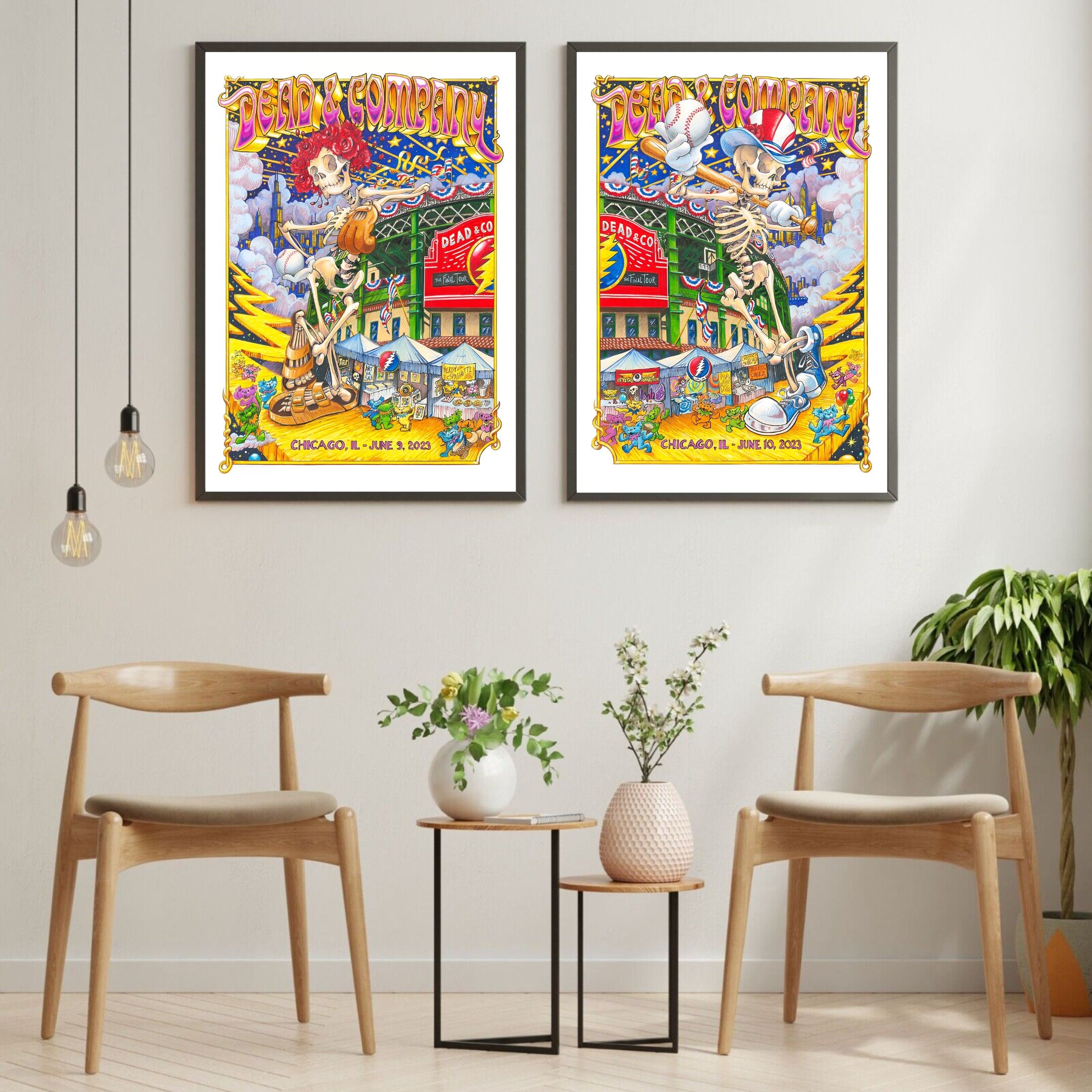Discover Dead And Company Poster Framed Wall Art 2023 Tour Poster