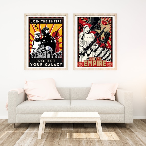 Star Wars Art Poster 2 Set Framed, Darth Vader, Join the Empire