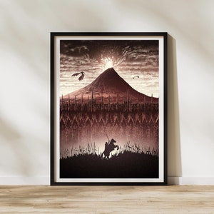 Lord of the Rings Poster 3 Set Framed Trilogy Lotr Wall Art, Movie ...