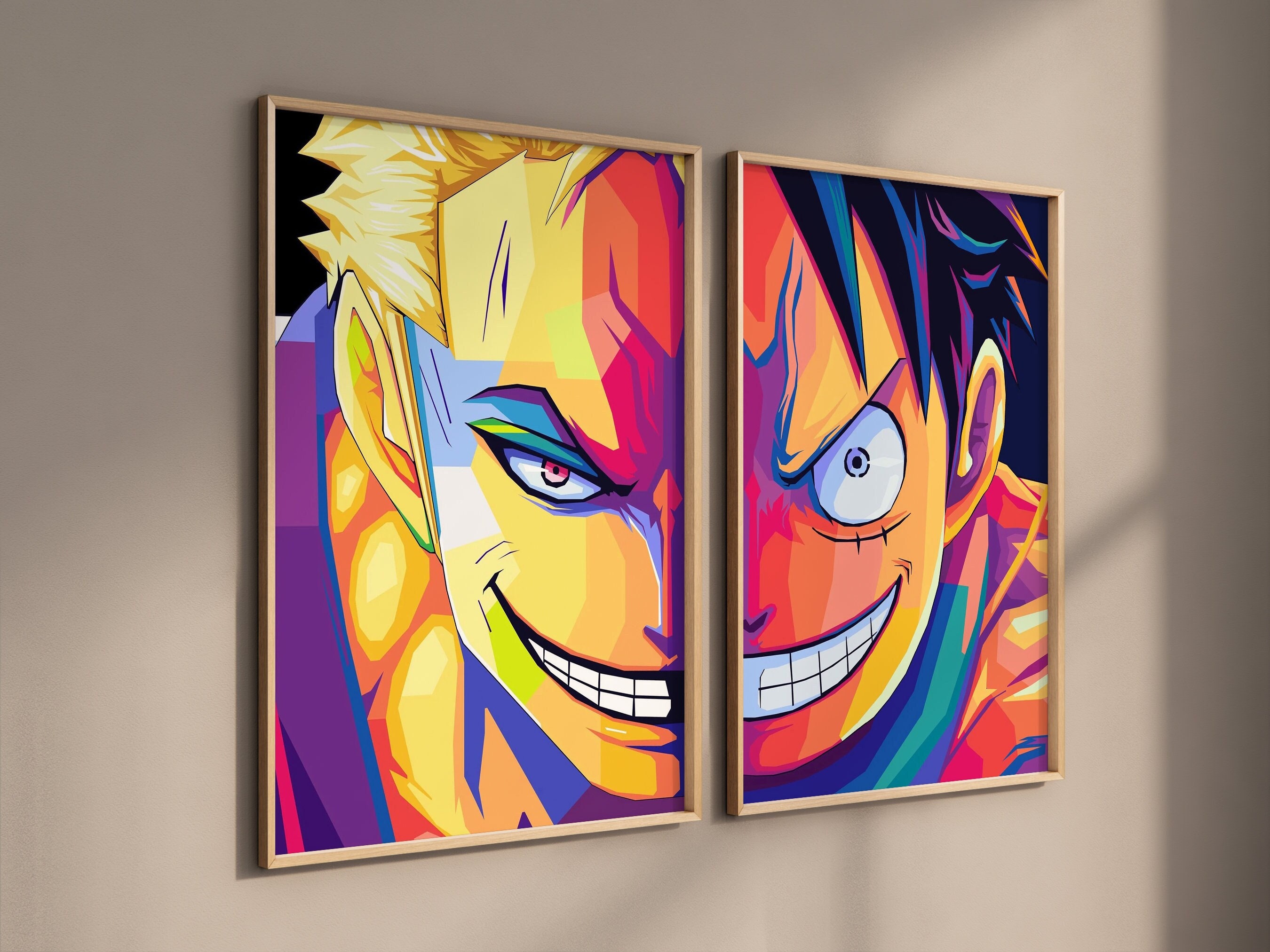 One Piece Luffy Pixel Art Framed Art Print for Sale by kobmamba