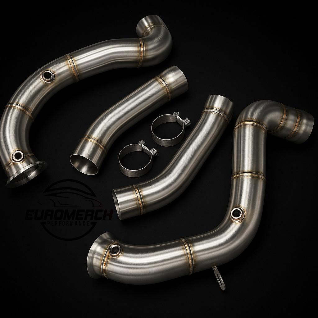 EMP C63/S AMG W205 - Catless Downpipes (304SS, HS, Ceramic)