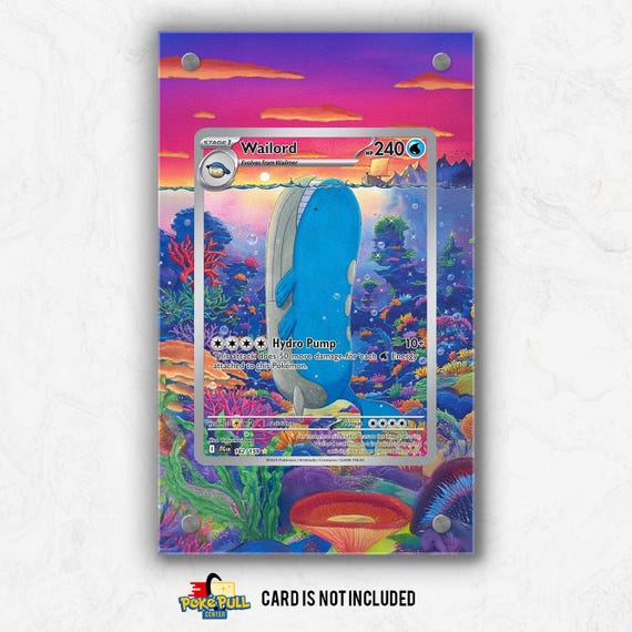 Wailord JTG 162 | Pokmon Extended Artwork Display Case - Etsy Israel