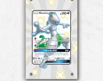 Mewtwo GX Hidden Fates SV59 | Pokémon Extended Artwork Display Case