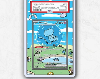 Mew Ex PSA Display Case | Extended Artwork Protector for Pokémoncards