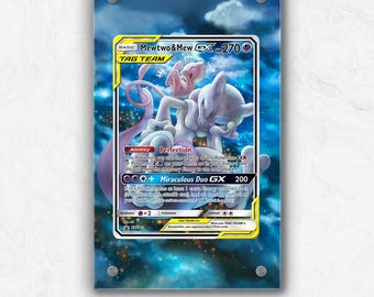 Mewtwo & Mew GX SM191 | Pokémon Extended Artwork Display Case
