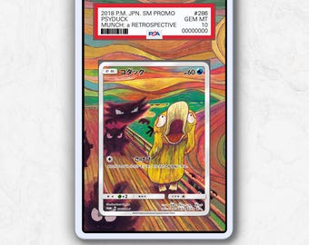 Psyduck Munch A Retrospective PSA Display Case: Extended Artwork Protector