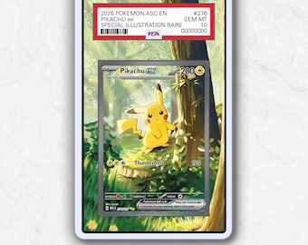 Estuche expositor PSA de Pikachu / Protector de ilustraciones extendido para cartas Pokémon
