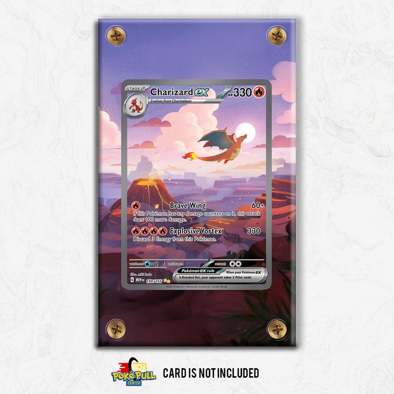Charizard MEW 199 | Pokémon Extended Artwork Display Case Screwdown Case
