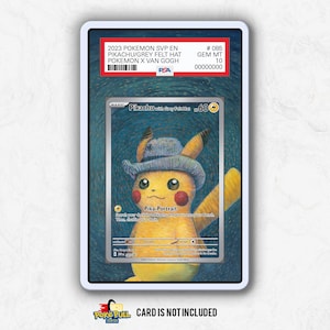 Pikachu Van Gogh PSA Display Case: Extended Artwork Protector