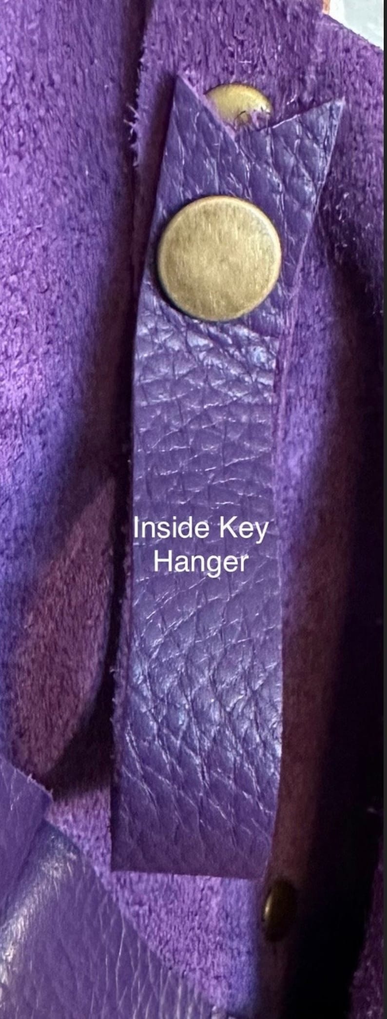Authentic Zipper Pebbled Purple Leather Tote Bags-Sm/Md/Lrg/XLrg image 5