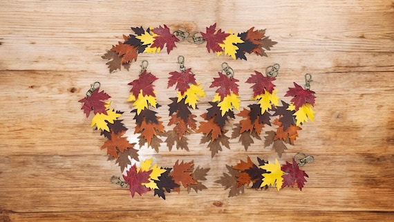 Authentic Leather Leaves Tassels
