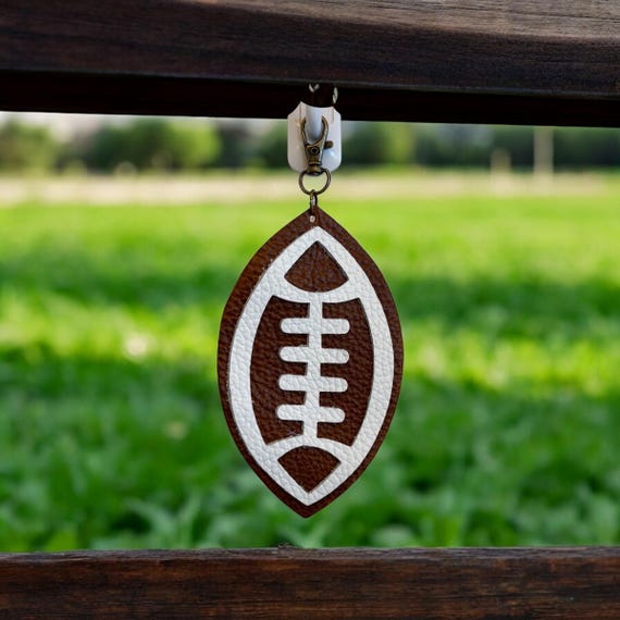 Full Grain Authentic Leather Football Charms Tote Bling Purse Crossbody