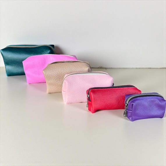 Authentic Full Grain Leather Toiletry Bag Coin, Pen, Pencil, Chapstick, Hand Sanitizer & Purse/Bag Catch-All Toiletries Made in the USA