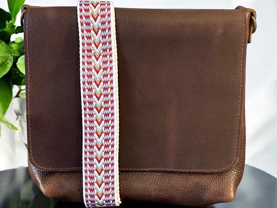 Full Grain Authentic Real Leather Brown Dog Upstate Satchel Messenger Bag Crossbody Purse