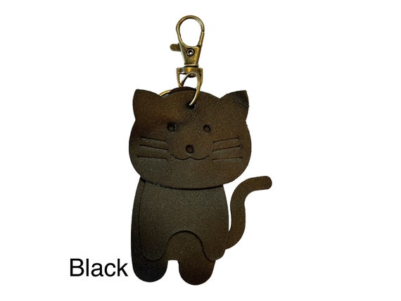 Full Grain Authentic Leather Cat Charms Tote Bling Purse Crossbody