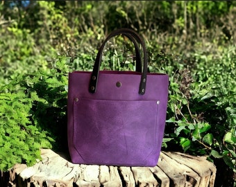 Authentic Grape Leather RokStar Cross-Body/Handbag