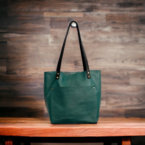 Full Grain Authentic Real Leather Pavone Peacock Leather Classic Tote Bags-Small-Medium-Large-Extra Large