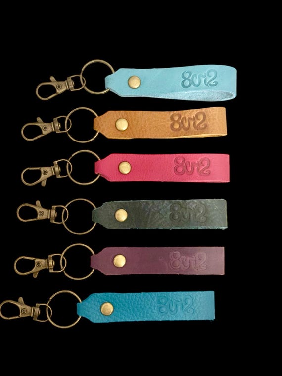 Full Grain Authentic Leather Simple Keychain