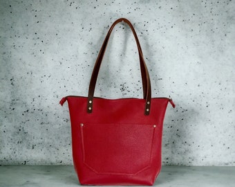 Authentic Cross-Body Tomato Leather Classic Tote Bags-Sm/Md/Lrg/XLrg