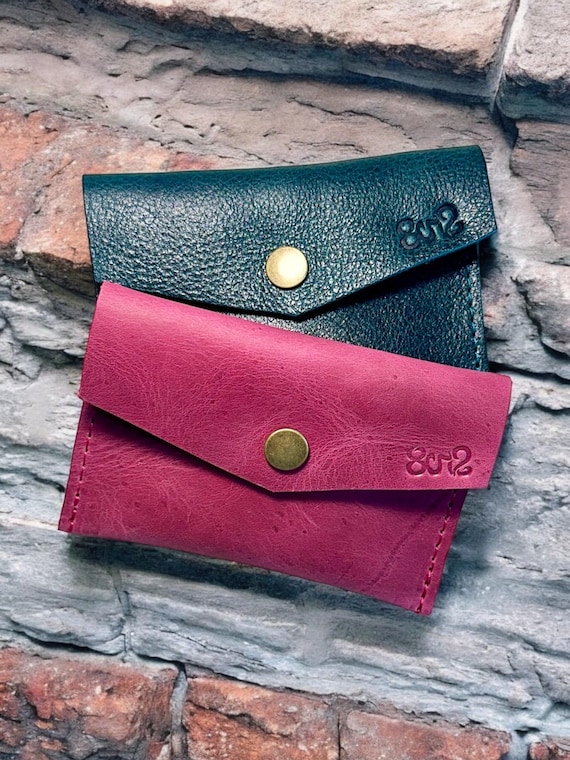 Full Grain Authentic Leather Small Envelope Pouch