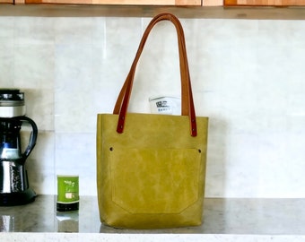 Authentic Cross-Body Peridot Leather Classic Tote Bags-Sm/Md/Lrg/XLrg