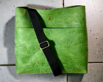 Authentic Granny Smith “Embossed Super Stevie” Crossbody or Shoulder Bag Purse