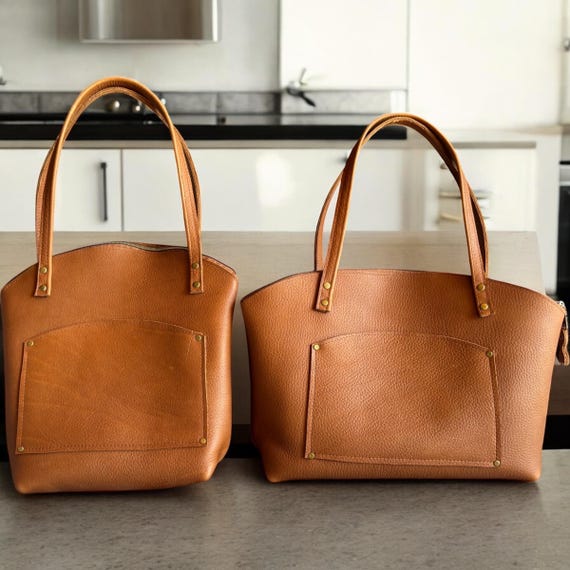 Full Grain Real Authentic Leather Bourbon Crescent Half Moon Shoulder Zipper Bag Purse North South or East West