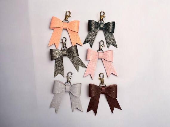 Full Grain Leather Pebbled Bow -Tote Bag, Tassel, Bling, Embellishment