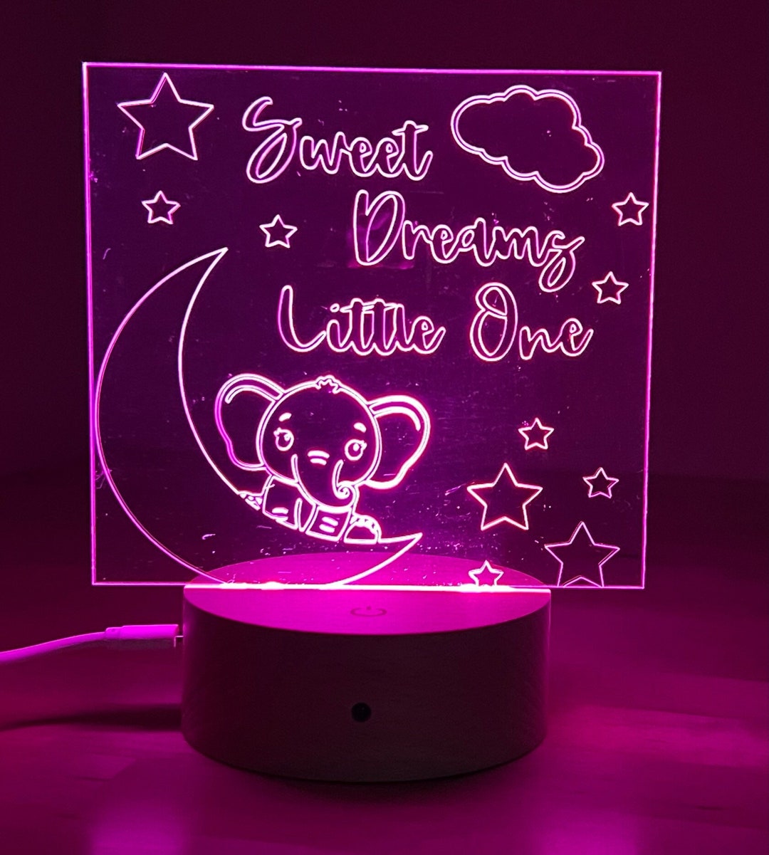 Baby Elephant Night Light, Children's Room, Nursery, Baby Shower Gift