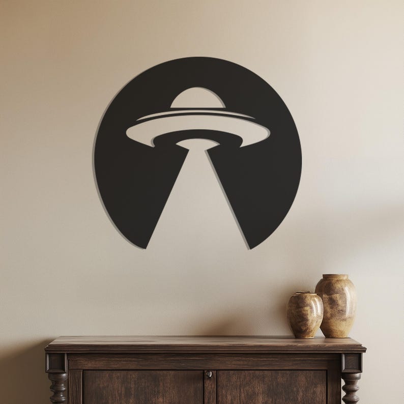 UFO Wall Art, Sci-fi Home Decor, Alien Wall Decor, Perfect Gift for ...
