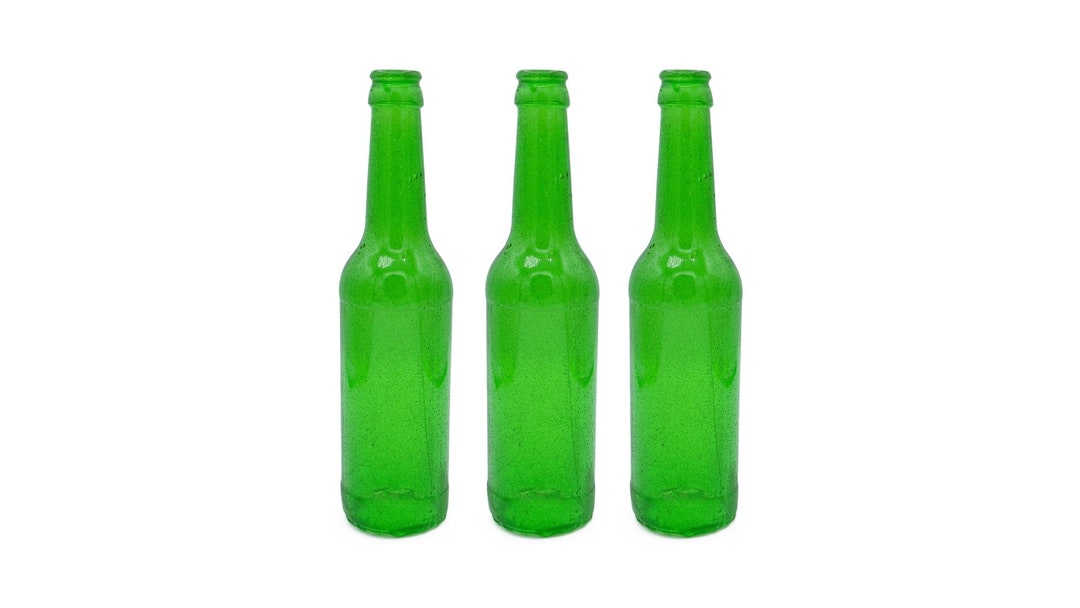 Set of 3 Cracked Glass Bottles Made From Isomalt Sugar crashglass