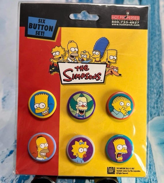 The Simpsons 6 Button Set - image 1