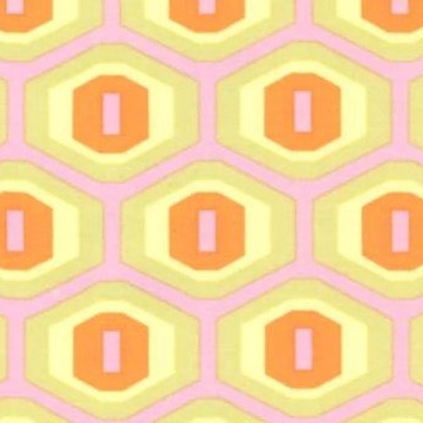 Amy Butler RARE Midwest Modern | Orange Dahlia | Honeycomb | Sand | OOP | HTF | Fabric
