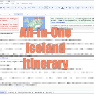 Itinerario de la carretera de circunvalación de Islandia (Google Sheets)