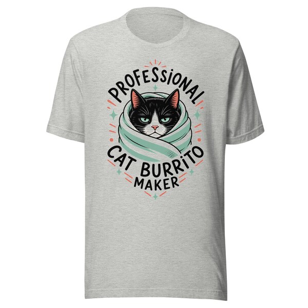 Professional Cat Burrito Maker — Tuxedo Cat shirt listing