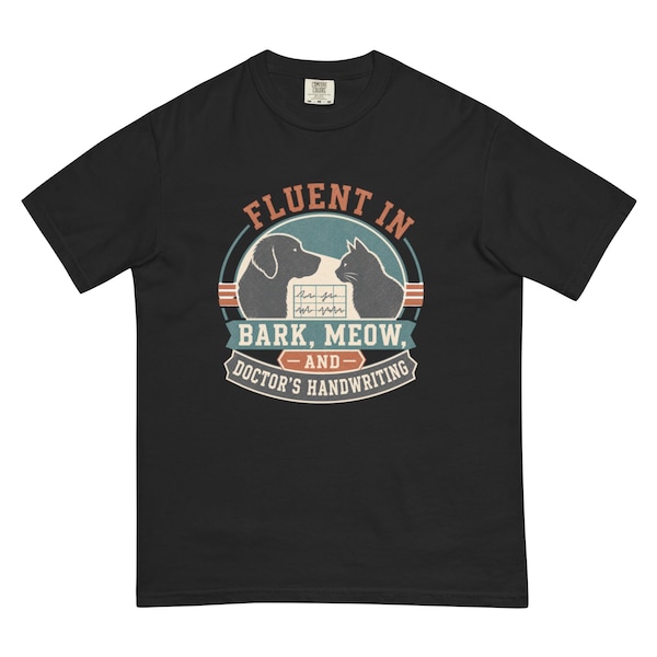Fluent in Bark, Meow & Doctor’s Handwriting shirt listing