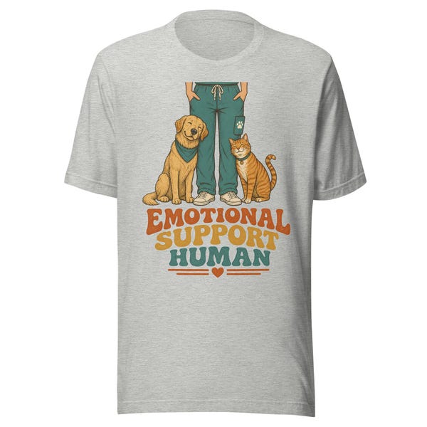 Emotional Support Human shirt listing