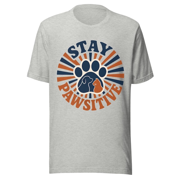 Stay Pawsitive — Retro shirt listing