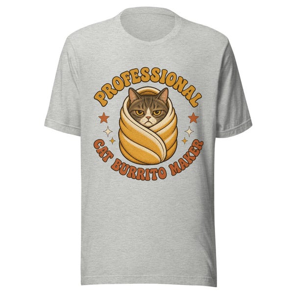 Professional Cat Burrito Maker — Classic shirt listing