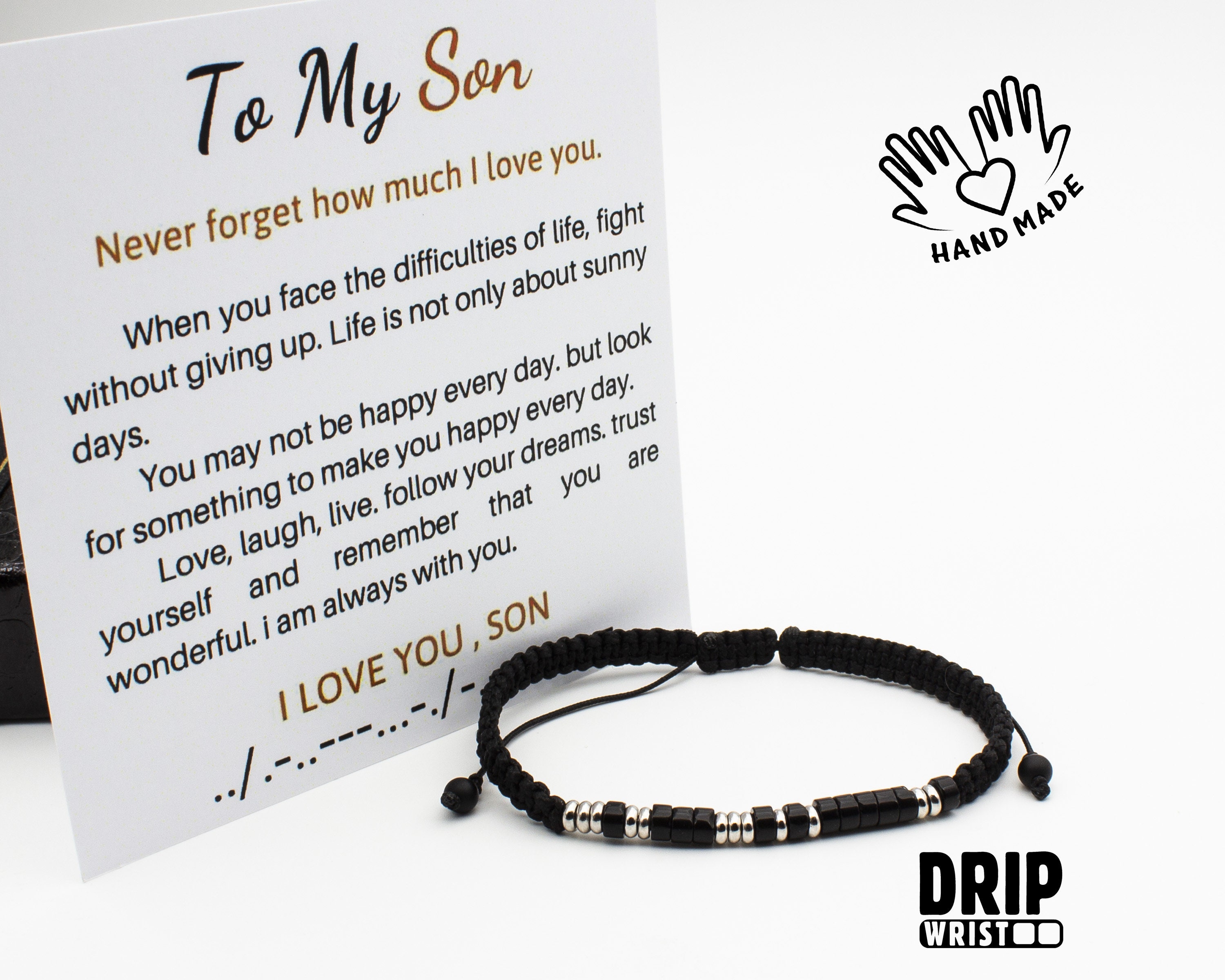 Son Bracelet From Mom To My Personalized Gift For Son, Custom