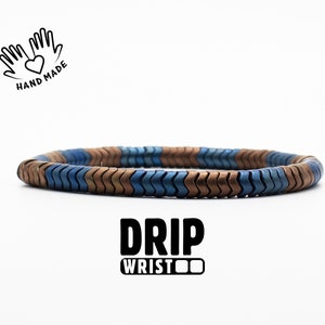 Blauwe en koperen hematiet stretcharmband voor mannen, krachtarmband, herenarmband, cadeau voor mannen, vaderdagcadeau, stenen armband