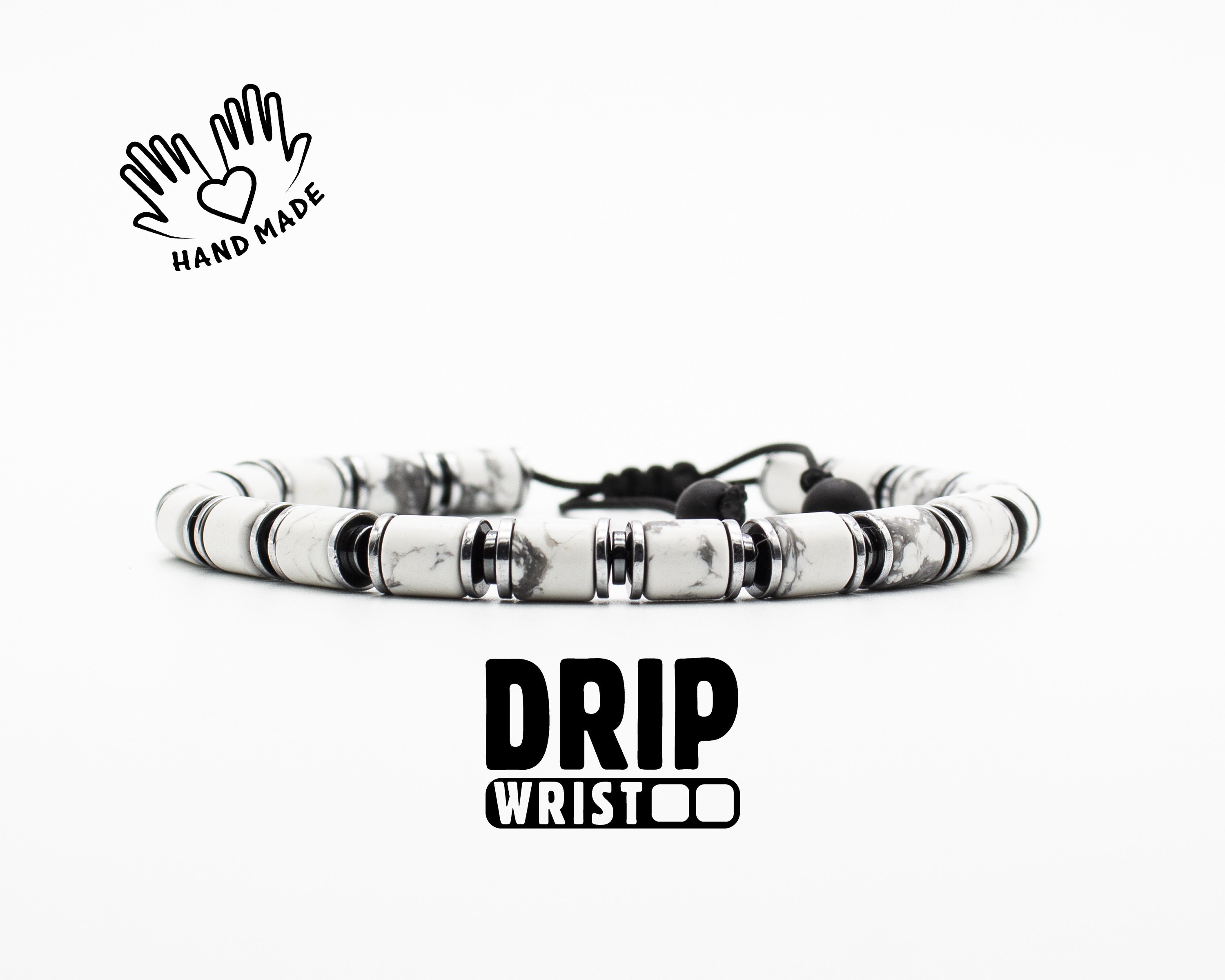 Bracciale Howlite - Sfere da 8 mm